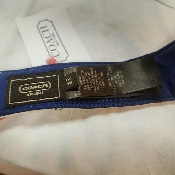 Coach Cream Tattersal Plaid Sun Visor
